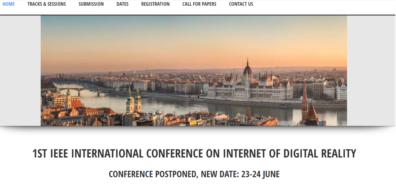 I. Nemzetközi Internet of Digital Reality (IoD) Konferencia